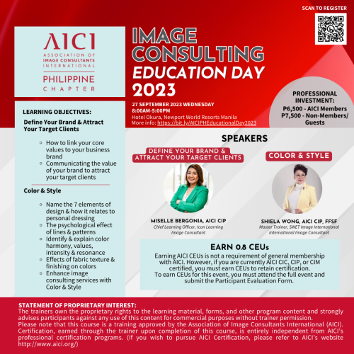 AICI PH IMAGE CONSULTING EDUCATION DAY2023